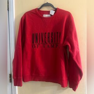 Red University of Tampa Crewneck Sweatshirt by League, medium